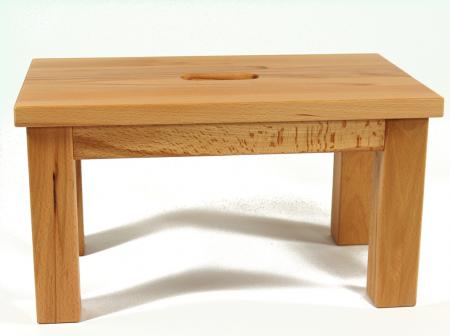 Tritthocker aus Holz - Kernbuche - Trittschemel