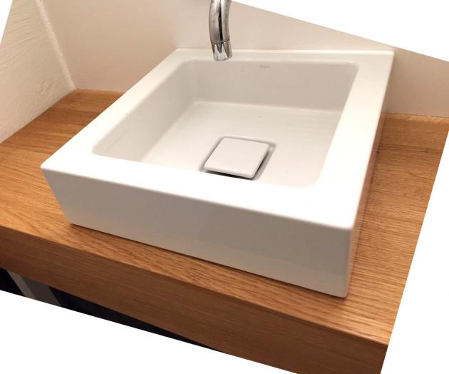 Waschtischunterschrank, aus, Holz, modern, massiv, Eiche, Waschtisch