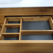 Waschtisch aus Eiche massiv mit vier Schubkästen