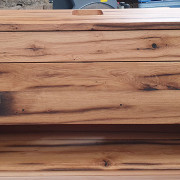 Waschtisch aus original alten Eichenbalken mit zwei Schubkasten