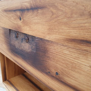 Waschtisch aus original alten Eichenbalken mit zwei Schubkasten